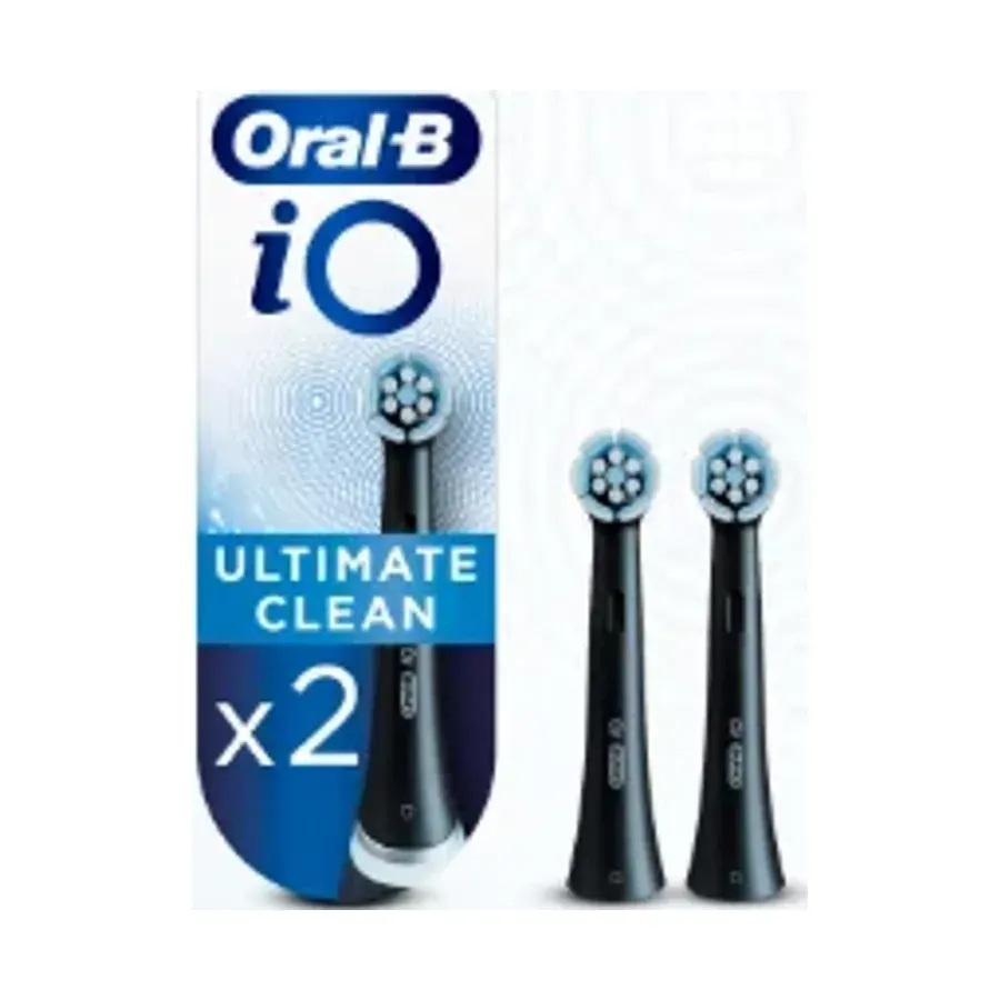 Oral-B iO Ultimate Clean replacement heads, black, pack of 2 iO CBF-2