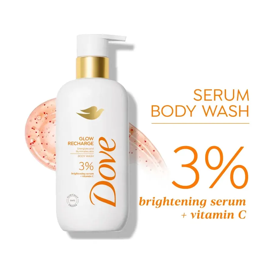 Dove Glow Recharge Body Wash with 3% Brightening Serum with Vitamin C Glow Recharge Body Wash with 3% Brightening Serum with Vitamin C