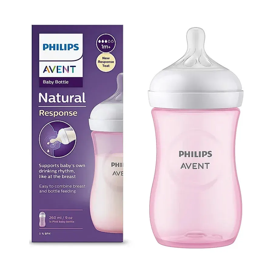 Philips Avent Natural Baby Feeding Bottle 1m+ Pink SCY903/11