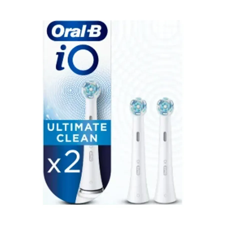 Oral-B iO Ultimate Clean replacement heads, white, pack of 2 iO CWF-2