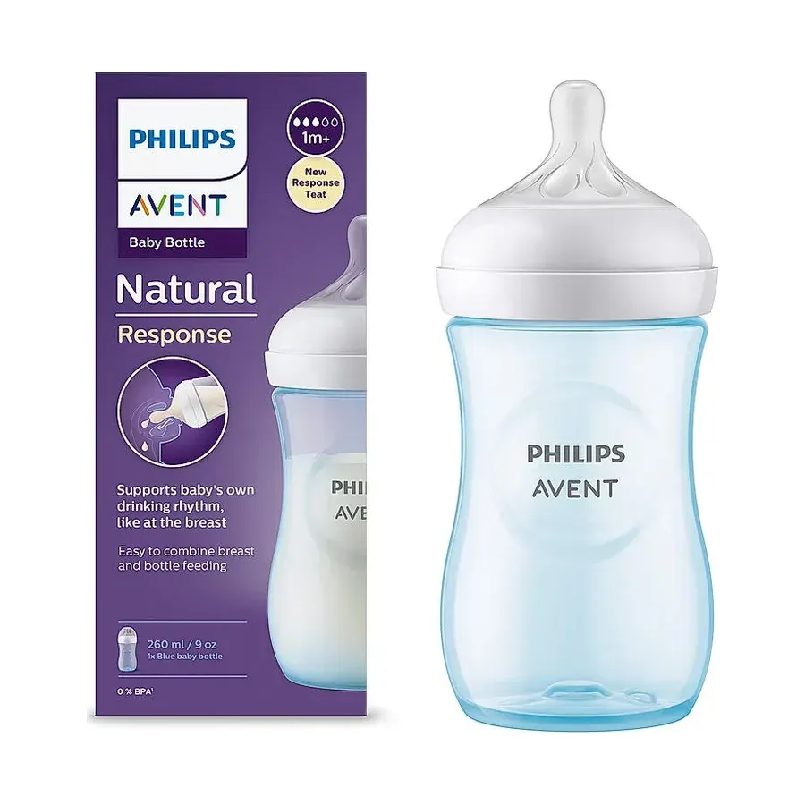 Philips Avent Blue Natural Baby Feeding Bottle 1m+ SCY903/21