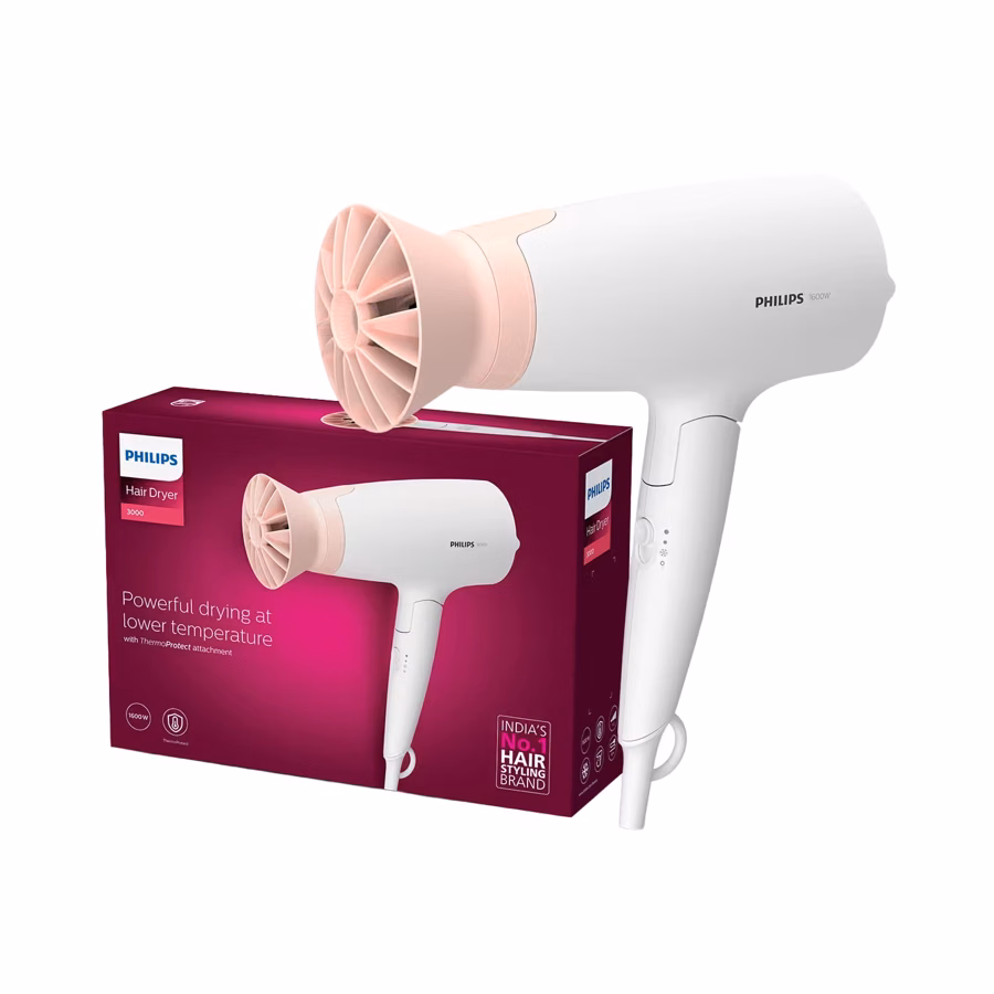 Philips Hair Dryer 3000 series, 1600 W foldable BHD308/30