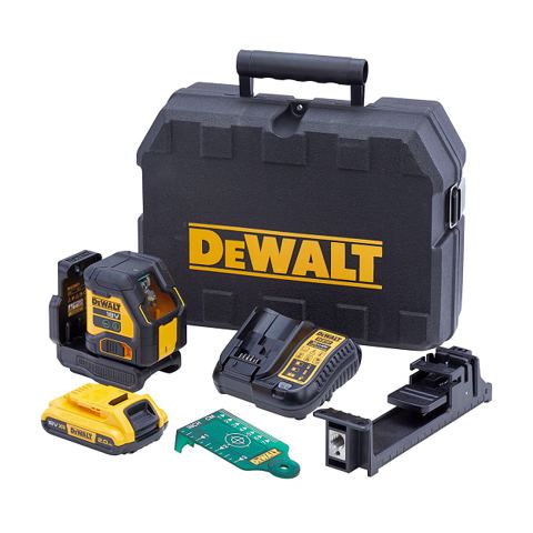 DeWalt DCLE34021D1 18V compact cross line laser, green