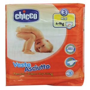 Chicco Midi Diapers - Pack of 21 Diapers - Veste Asciutto - P/C - 1312