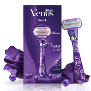 Gillette Venus Swirl | Hair Removal Razor | Razor for Women| Pivoting Flexi-ball handle | No missed hair