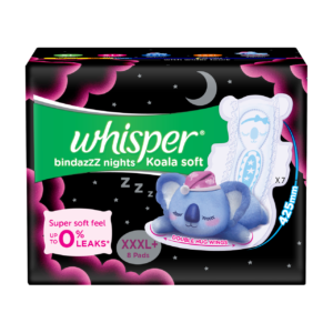 Whisper Ultra Night Sanitary Pads for Women - XXXL+ 8 Napkins