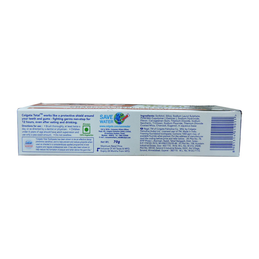 Colgate Toothpaste - Total - Pack of 70g Tube - Charcoal Deep Clean - P/C - 1288 - Image 3