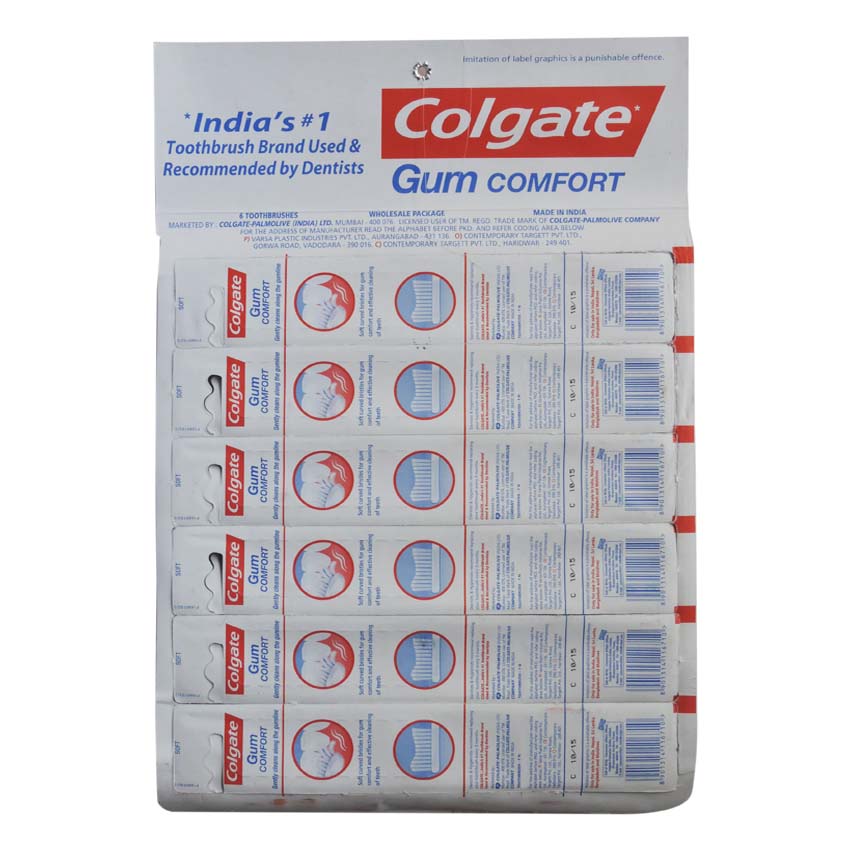 Colgate Toothbrush - Gum Comfort - Pack of 1N - Card of 6 packs - Soft - P/C - 431 - Image 2