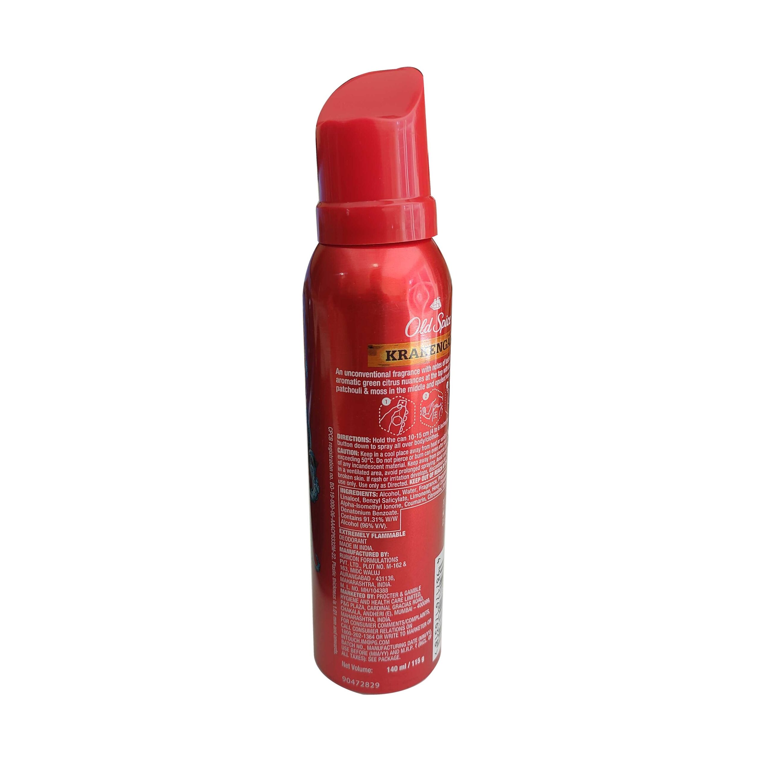 Old Spice Deodorant Spray - Can of 140ml - Krakengard - P/C - 5144 - Image 3