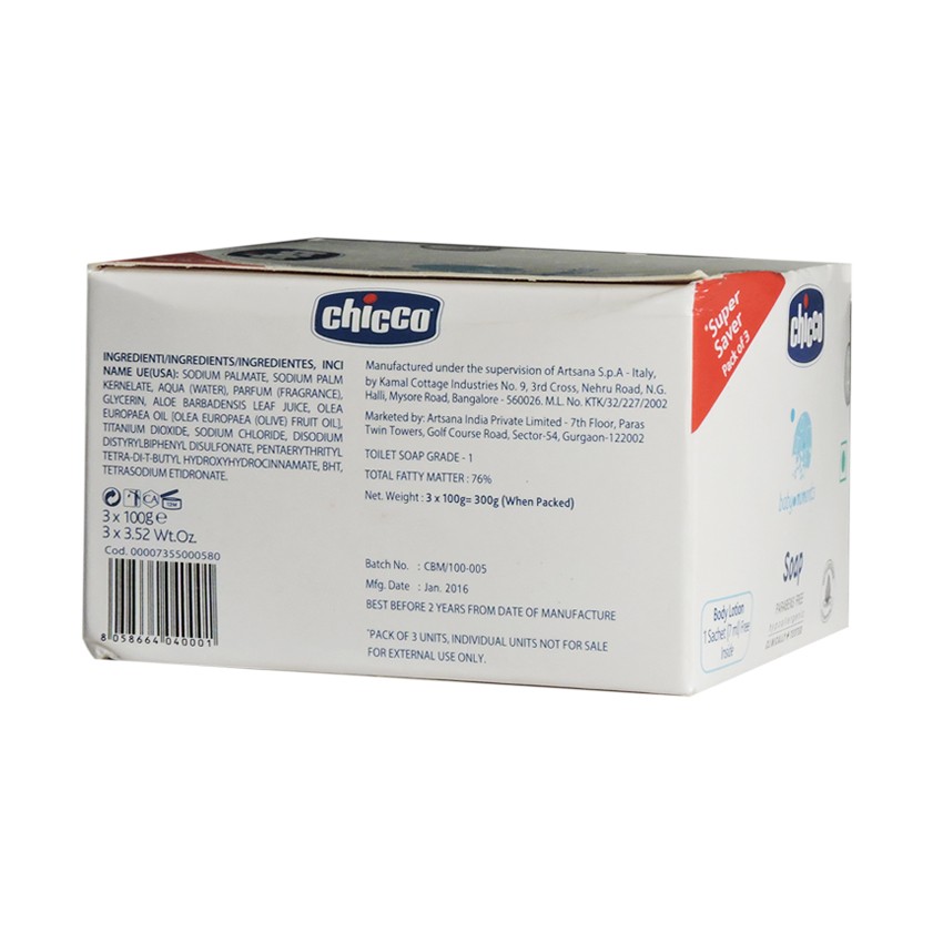 Chicco Baby Moments - Pack of 300g - Soap - P/C - 3683 - Image 3
