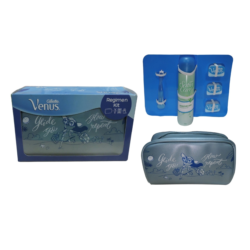 Gillette Venus 1 Pouch + 3 Cartridge + Refillable Handle - P/C - 2699