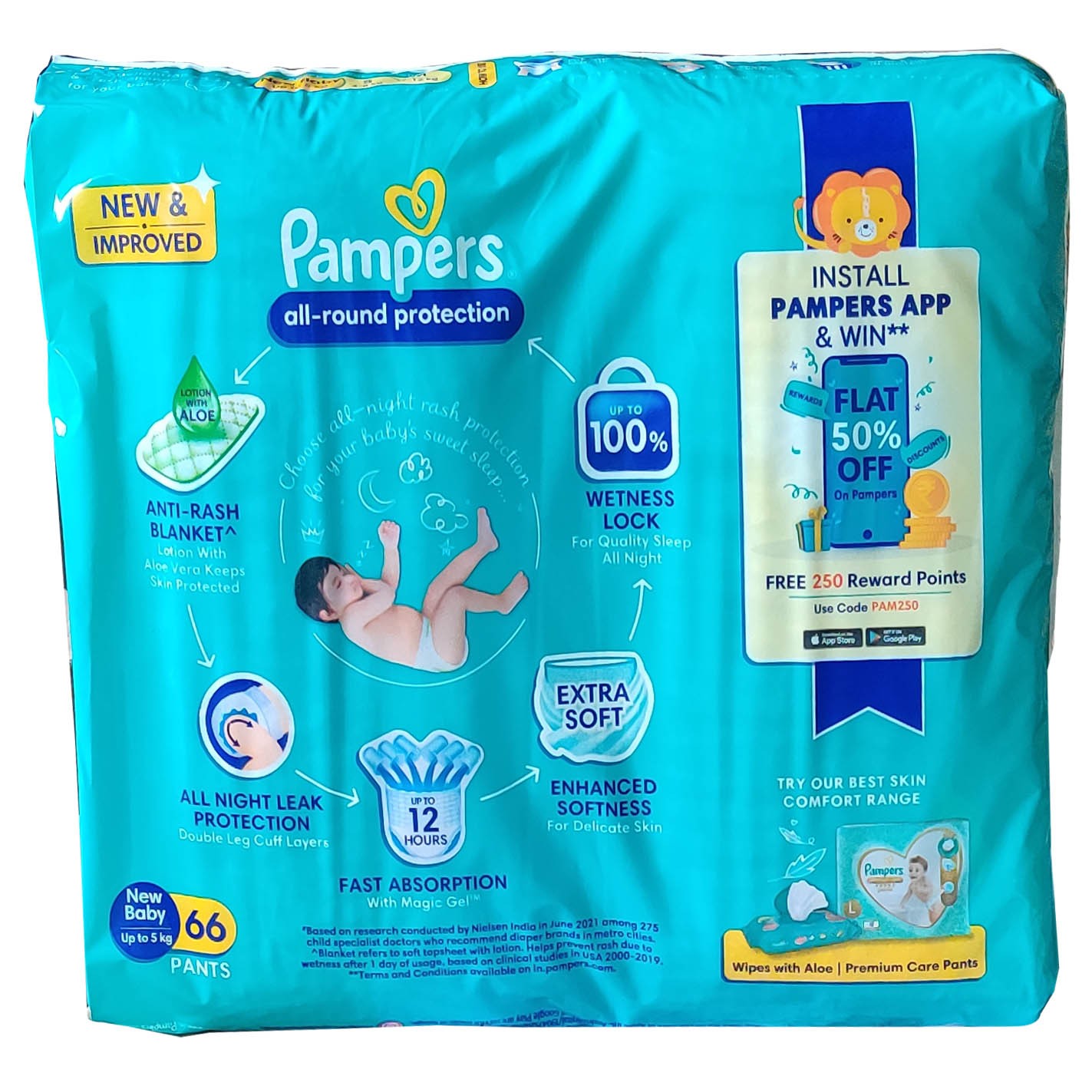 Pampers Pants - NB - Pack of 66's (New Baby) - P/C 4066 - Image 3