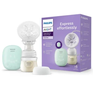 Philips Avent Single Electric Breast Pump | Soft Adaptable Cushion | 4 Massage Modes | Memory Function | SCF323/11