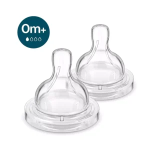 Philips Avent Anti Colic Teat for Newborn Babies| Flow 2 | Pack of 2 | BPA Free | SCY761/02