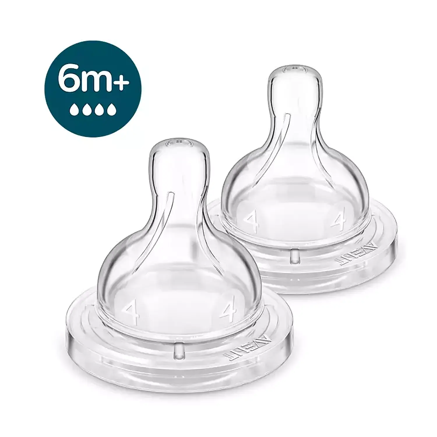Philips Avent Anti Colic Teat for Babies aged 6 months and above | Flow 5 | Pack of 2 | BPA Free | SCY764/02