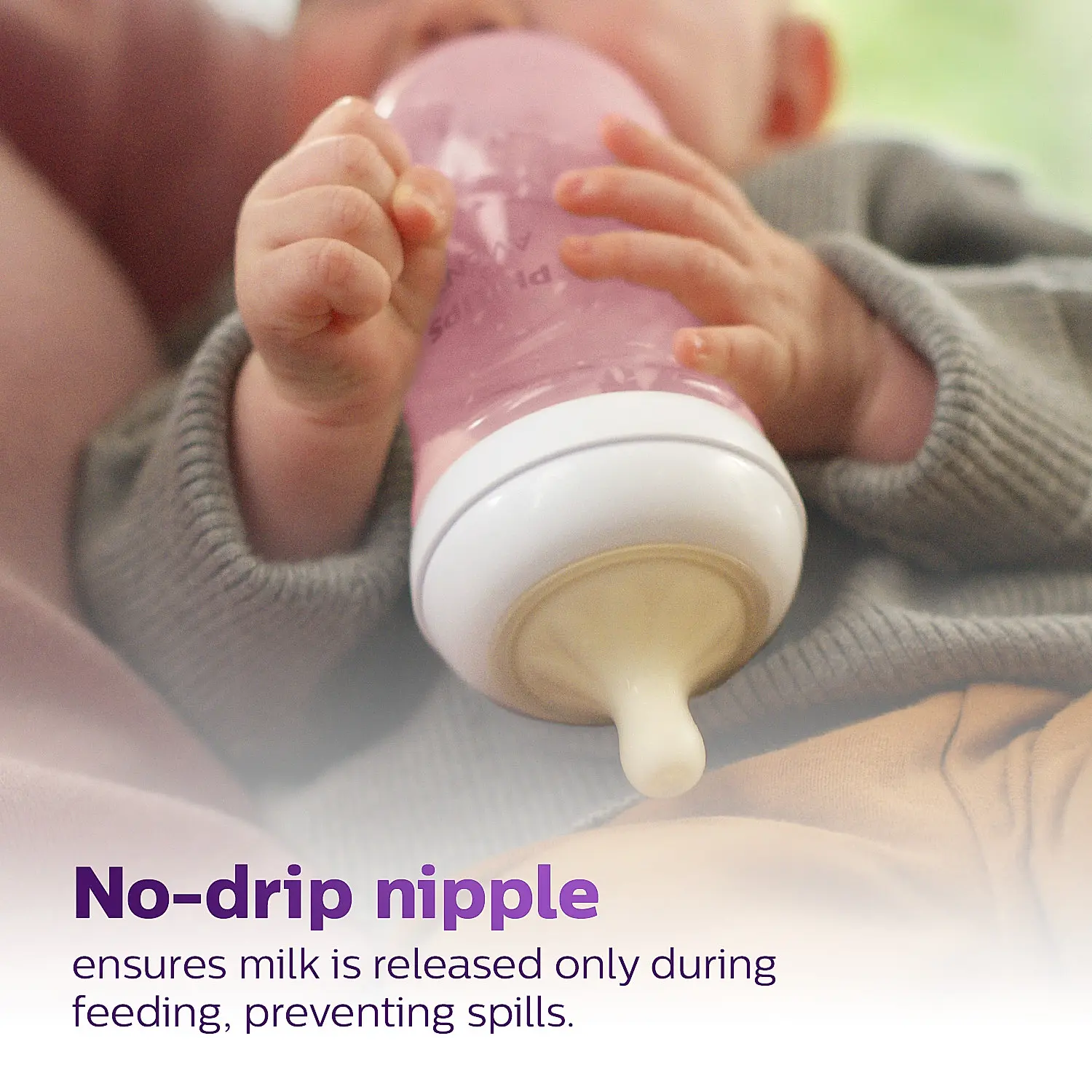 Philips Avent Natural Response Feeding Bottle | Pink | 260ml | BPA Free | for Babies aged 3 to 6 months | SCY903/11 - Image 5
