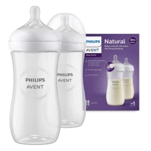 Philips Avent Natural Response Bottles for Babies aged 6 months and above | 330ml | Pack of 2 | BPA Free | SCY906/02