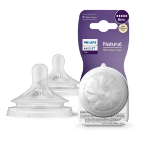Philips Avent Natural Response Teat for Babies Aged 6 months and above| Flow 5 | Pack of 2 | BPA Free | SCY965/02