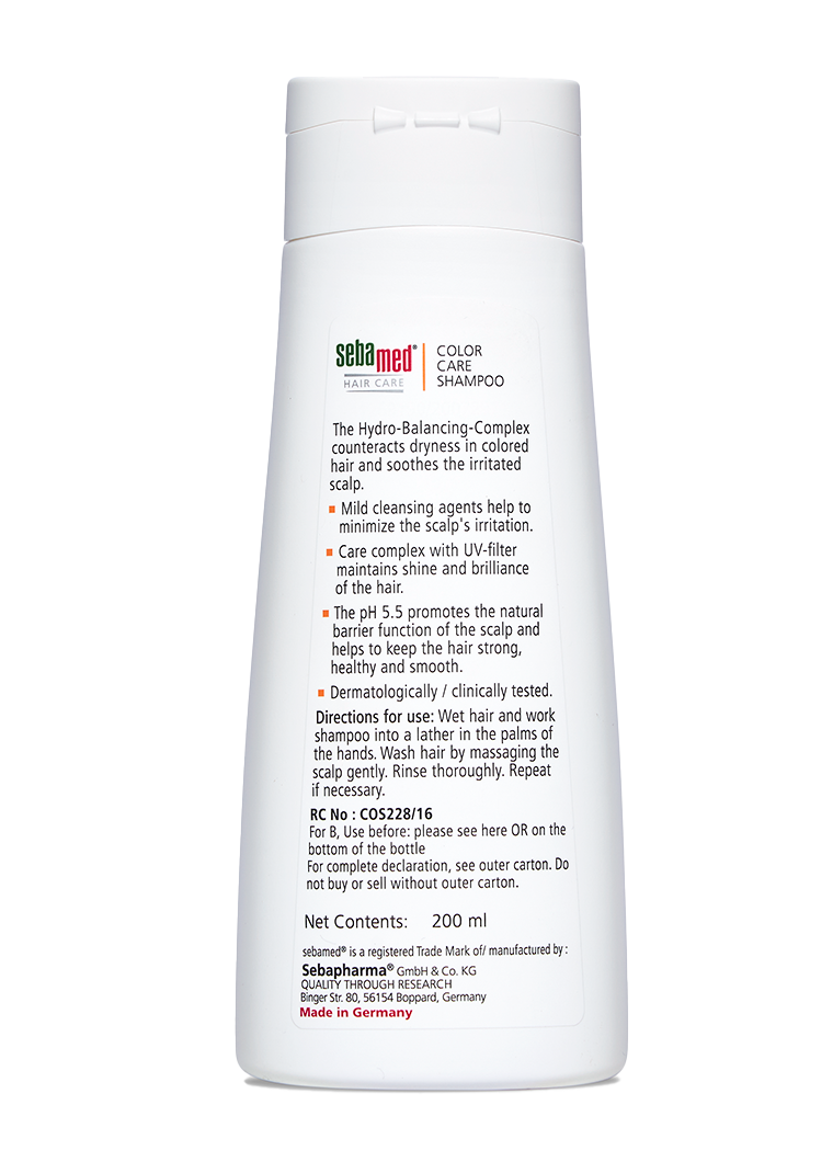 Sebamed Color Care Shampoo 200ml, pH 5.5, For colored & stressed hair - Image 2