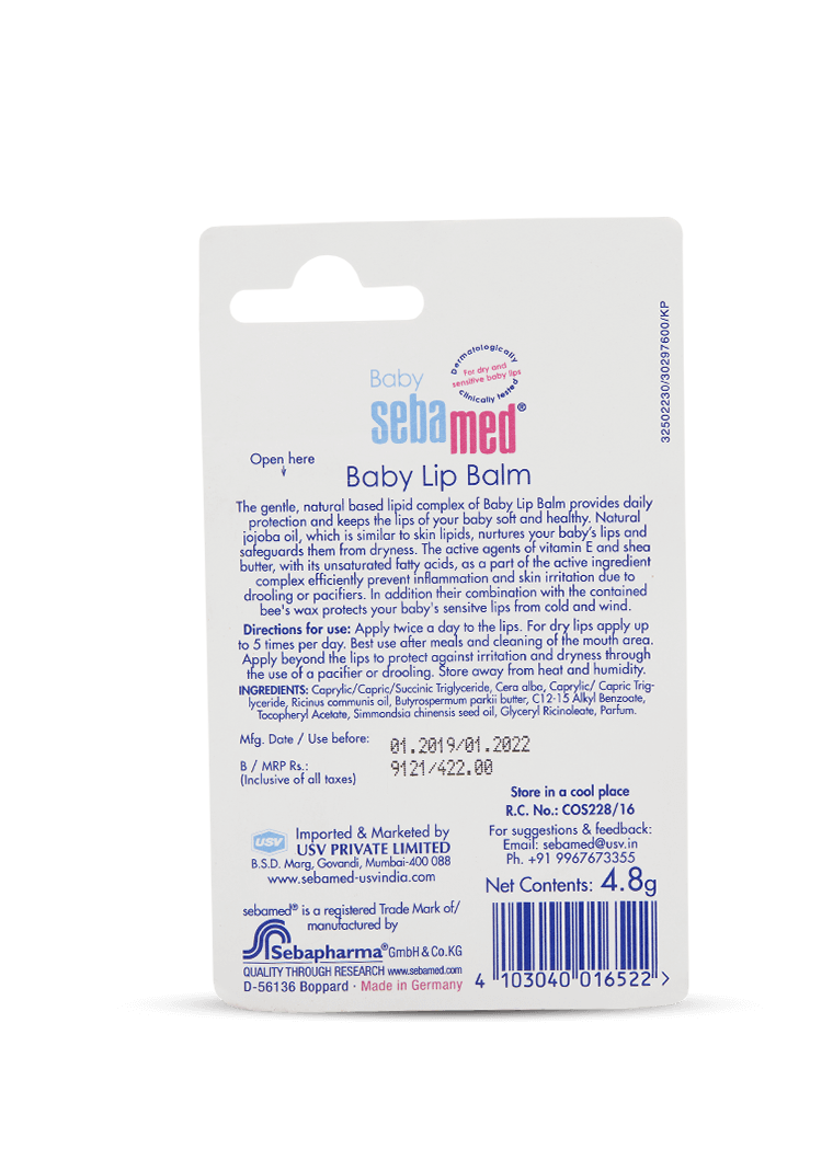 SebaMed Lip Defense 4.8Gm | Spf 30 |Lip Balm For Dry & Chapped Lips With Natual Oil & Vitamin E | Uv Protection | Dermatologically Tested, White - Image 3