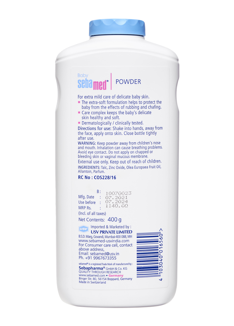 Sebamed Baby Powder 400g |With Olive Oil and Allantoin| For delicate skin - Image 2
