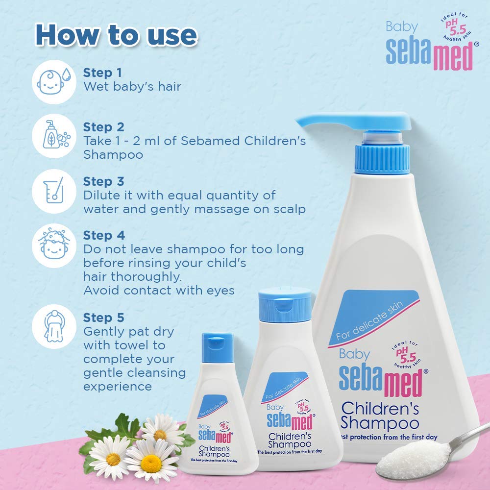 Sebamed Baby Shampoo 150ml|Ph 5.5| Camomile|Natural moisturisers|No tears formula|For delicate scalp - Image 3