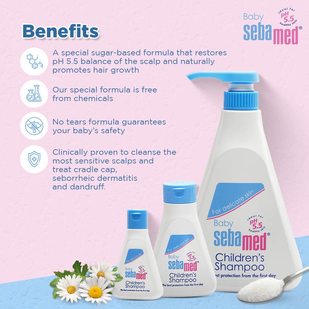 Sebamed Baby Shampoo 150ml|Ph 5.5| Camomile|Natural moisturisers|No tears formula|For delicate scalp - Image 4