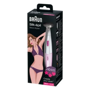 Braun Silk-épil 3in1 Bikini Styler FG1100 for bikini hair removal with 4 extras attachments incl. a high precision head & 2 combs, Pink Color