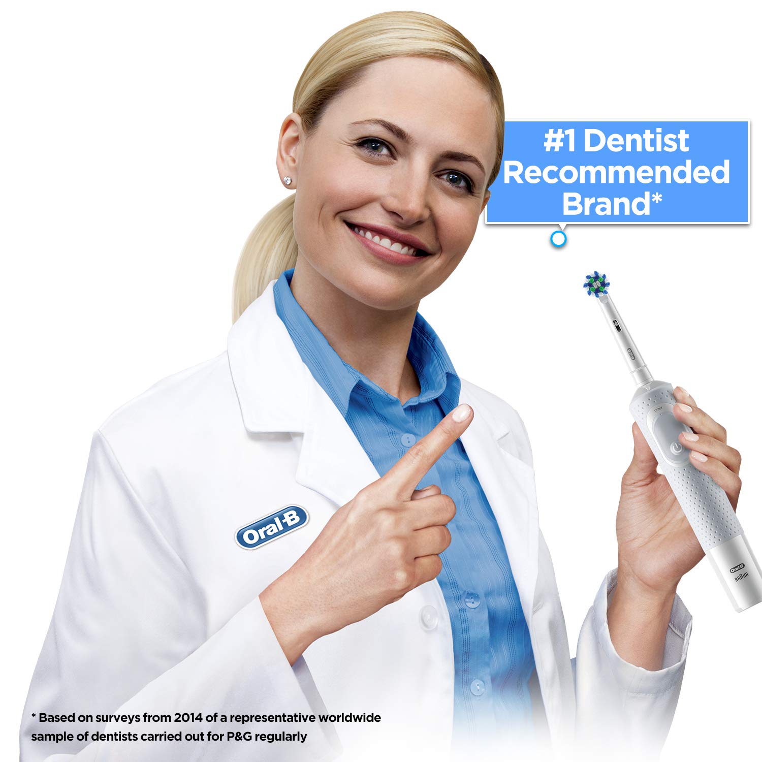 Oral B Vitality 100 White Criss Cross Electric Rechargeable Toothbrush Powered By Braun with Oral B Vitality 100 Blue Criss Cross Electric Rechargeable Toothbrush Powered by Braun - Image 5