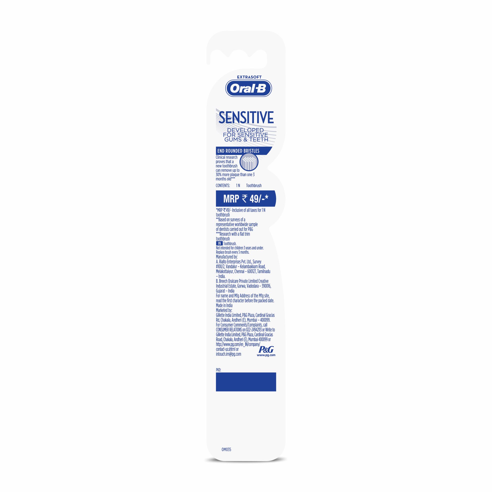 Oral-B Sensitive Toothbrush, Extra Soft - 1 piece - Image 3