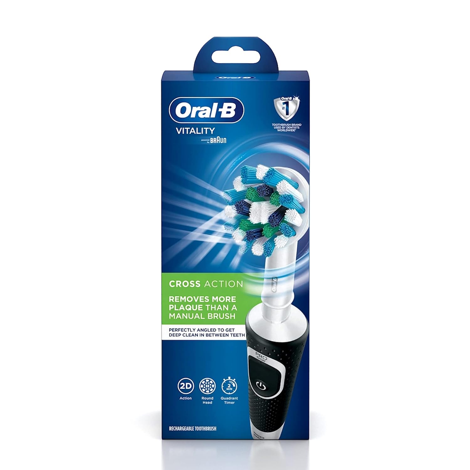 Oral B Vitality 100 Black Criss Cross Electric Rechargeable Toothbrush Powered by Braun and Oral B Kids Electric Rechargeable Toothbrush, Featuring Frozen Characters - Image 4