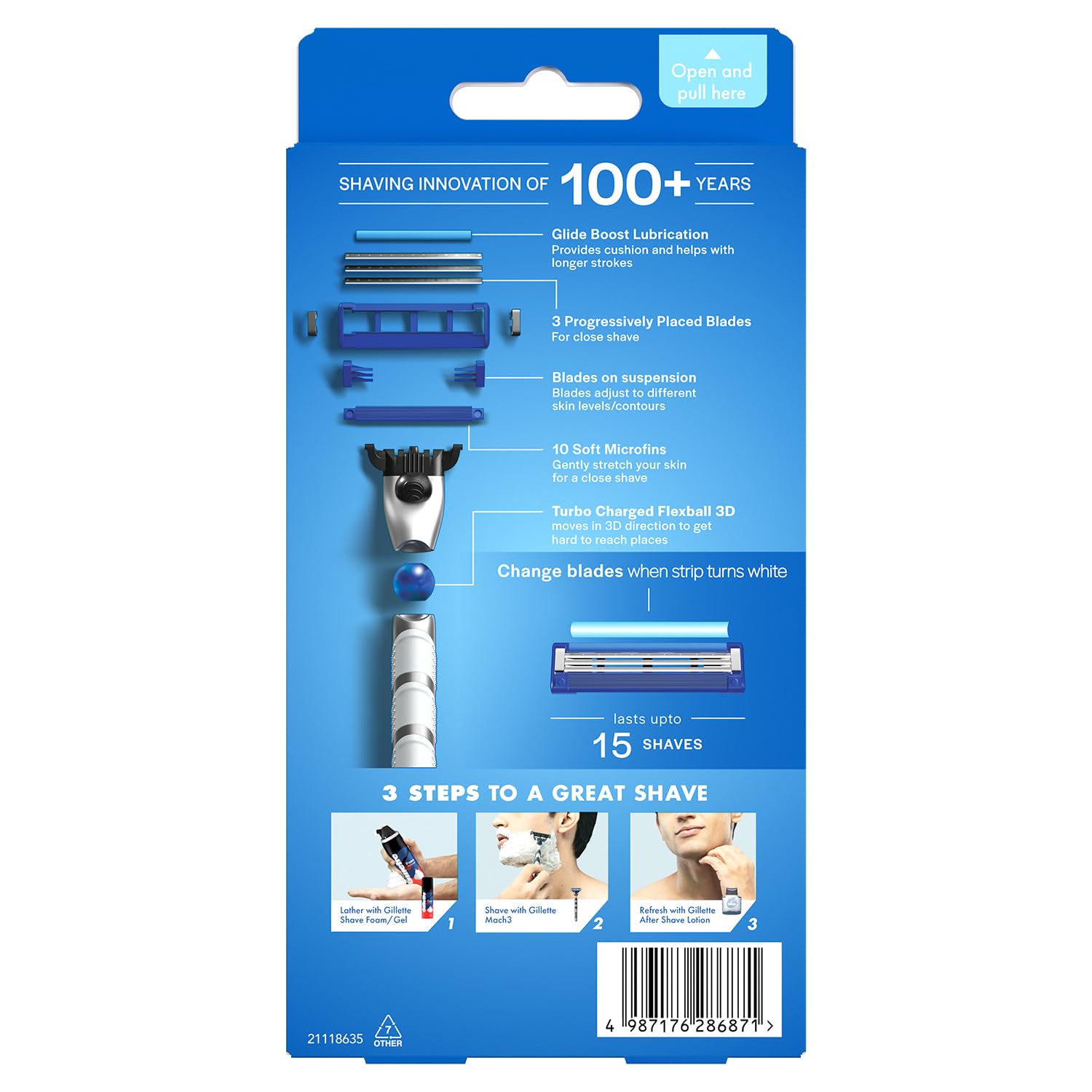 Gillette Mach3 Turbo Men’s Razor with Flexball Technology - Image 4