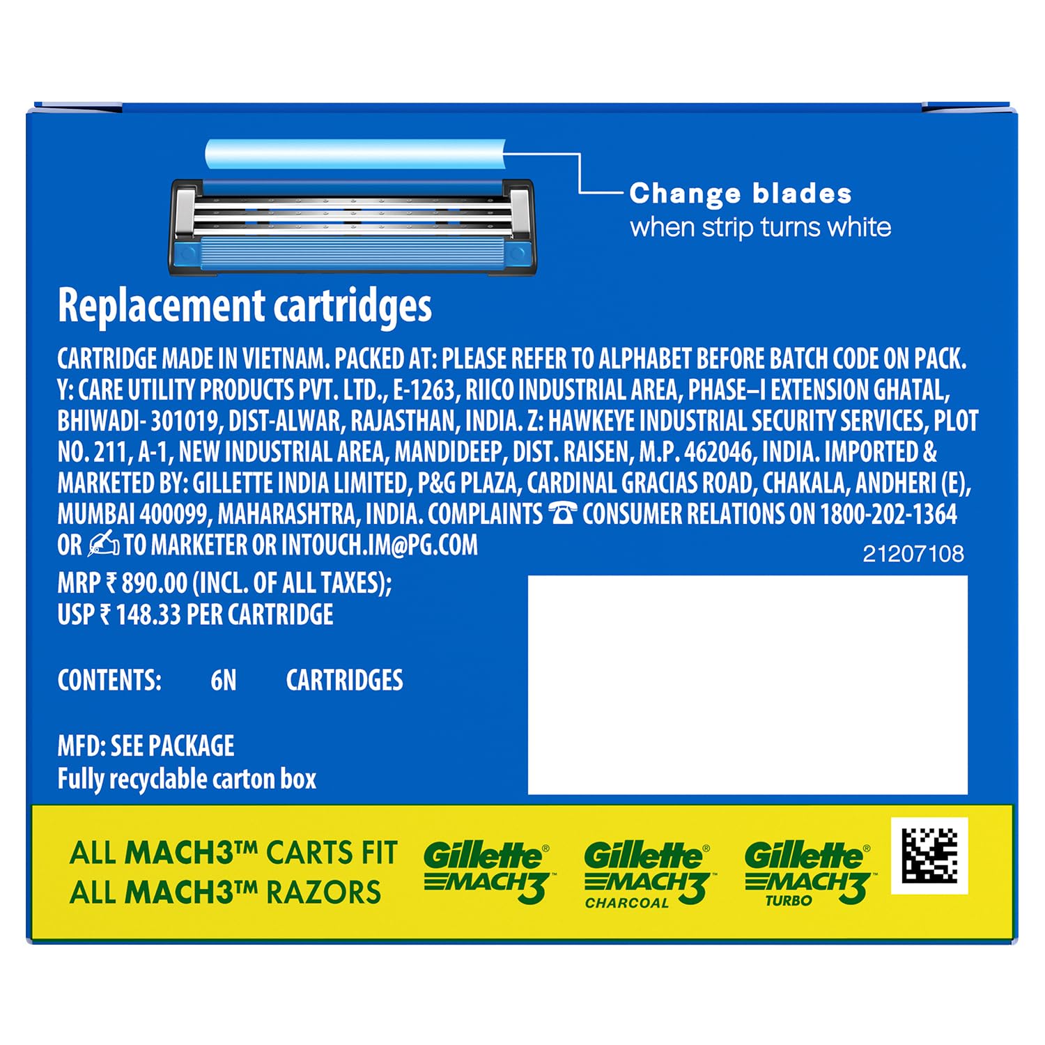 Gillette Mach 3 Blades- Pack of 6 - Image 3