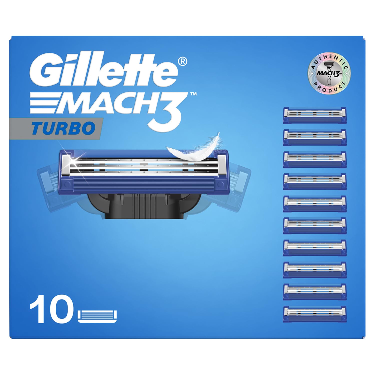 Gillette Mach 3 Turbo Blades-Pack of 10 - Image 2