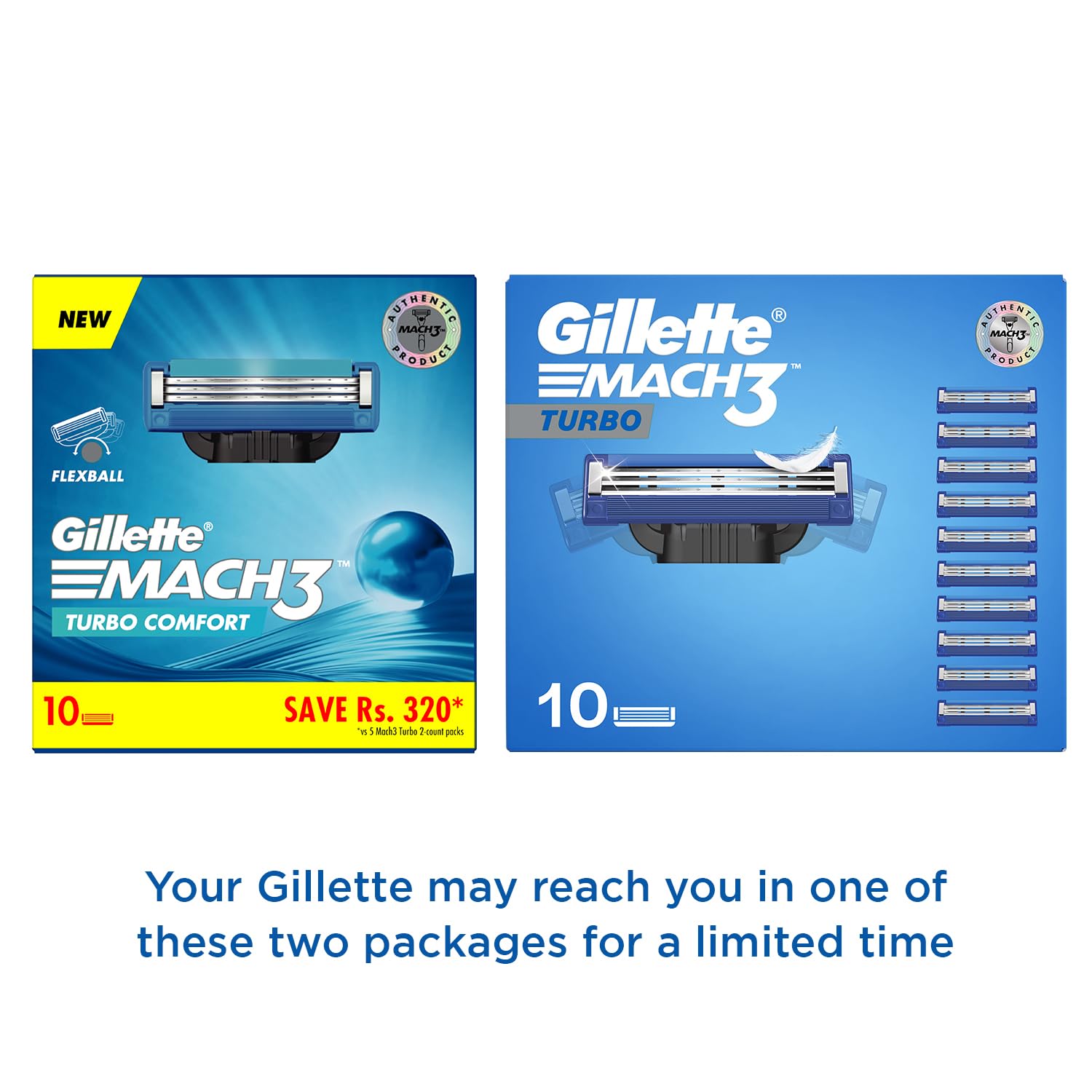 Gillette Mach 3 Turbo Blades-Pack of 10 - Image 3