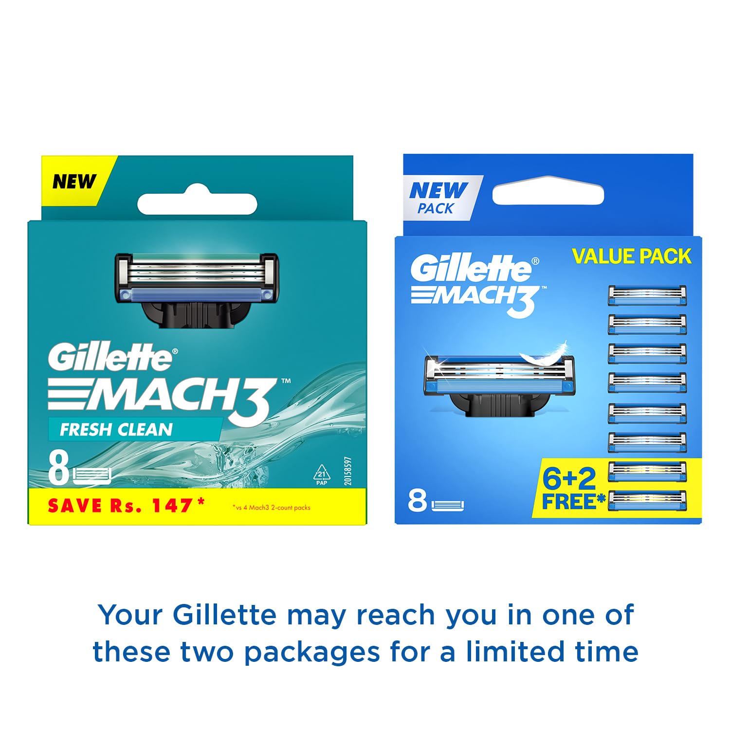 Gillette Mach3 - Manual Shaving Razor Blades Cartridge 8 pcs - Image 3