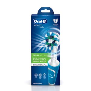 Oral-B Vitality 100 Blue Criss Cross Electric Rechargeable Toothbrush Powered By Braun