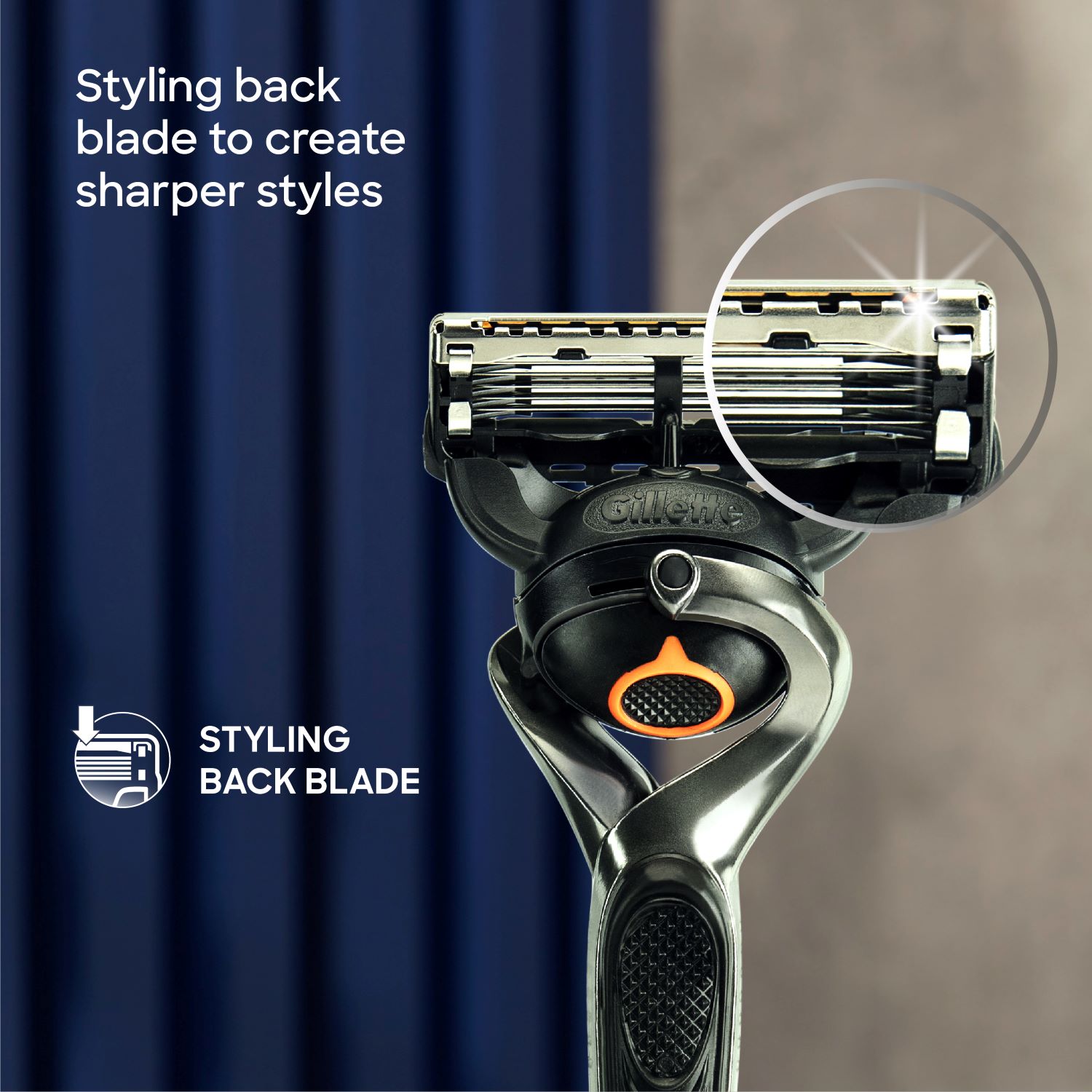 Gillette Fusion Proglide Blades for men - 6 count for Perfect Shave and Perfect Beard Shape with styling back blade - Image 4