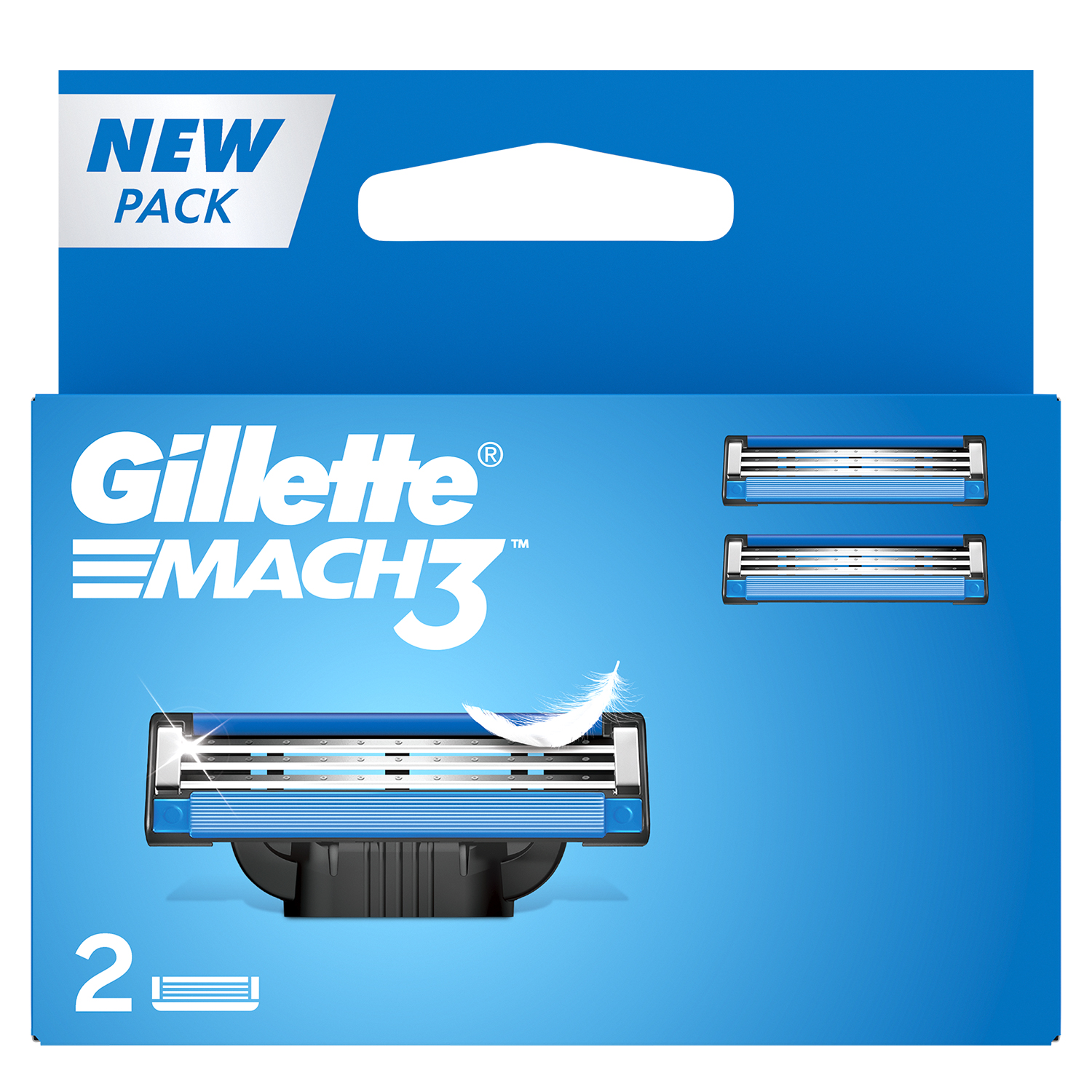Gillette Mach3 - Manual Shaving Razor Blades Cartridge 2 pcs - Image 2