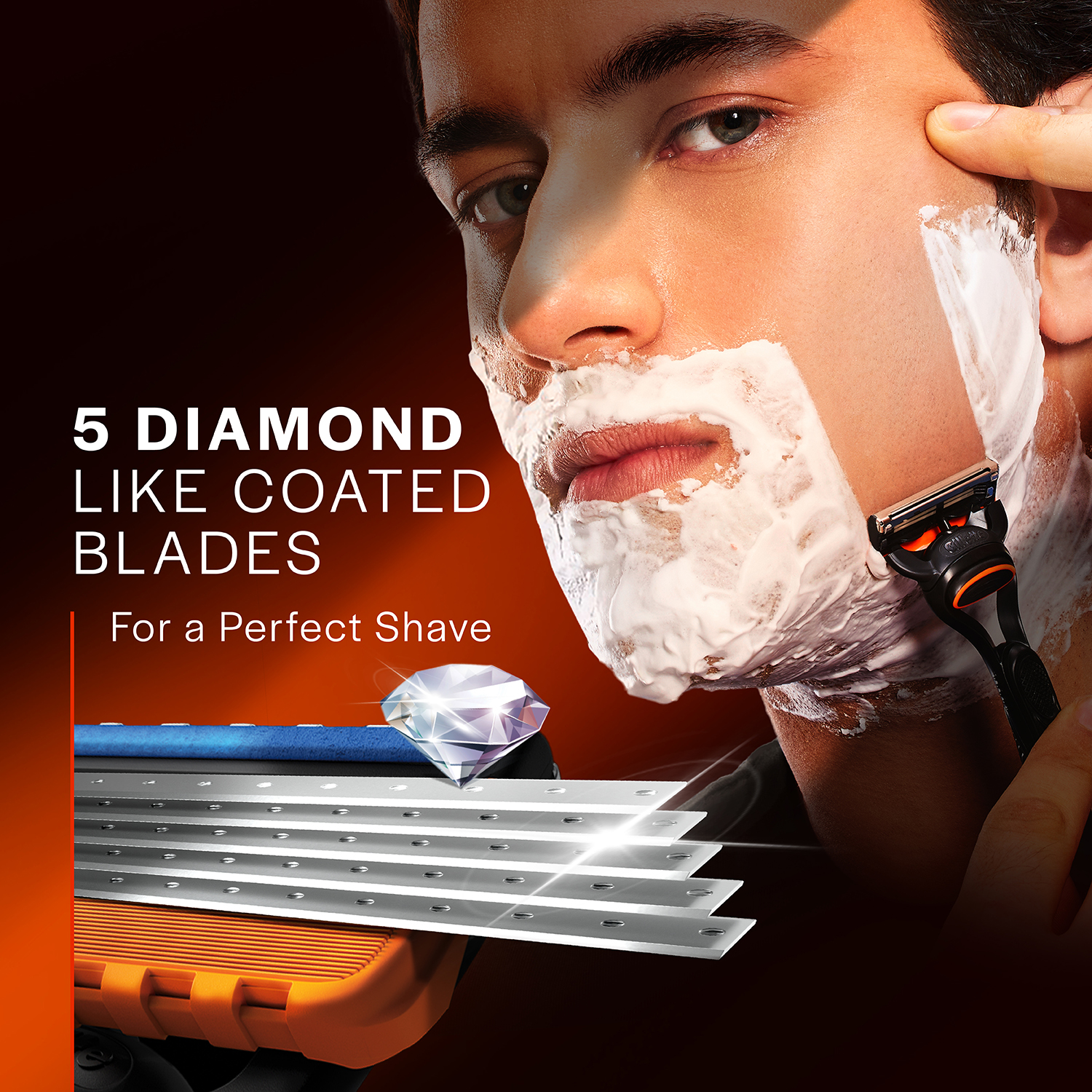 Gillette Fusion Manual Razor for Men with styling back blade for Perfect Shave and Perfect Beard Shape with Gillette Fusion Manual Blades for men - 4 count for Perfect Shave and Perfect Beard Shape - Image 9