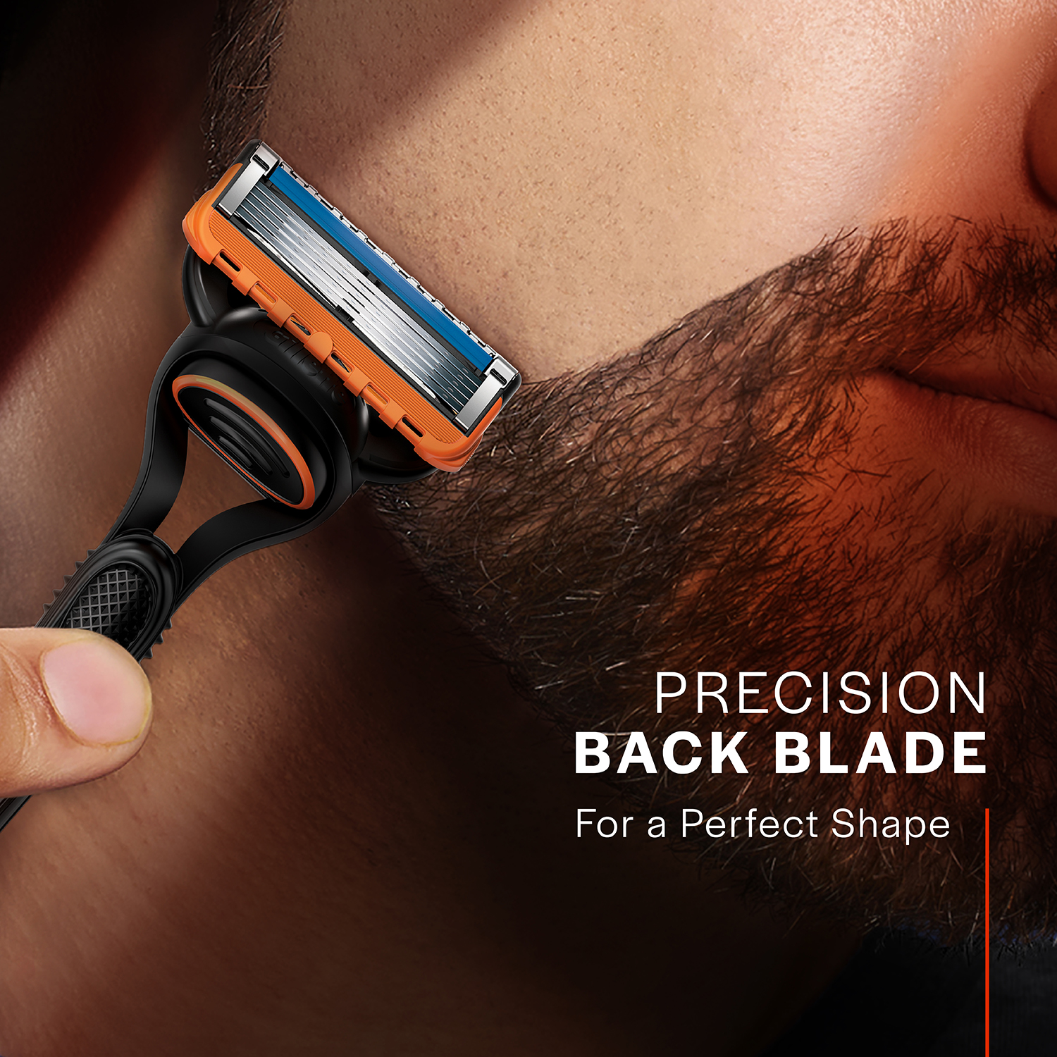 Gillette Fusion Manual Razor for Men with styling back blade for Perfect Shave and Perfect Beard Shape with Gillette Fusion Manual Blades for men - 4 count for Perfect Shave and Perfect Beard Shape - Image 6