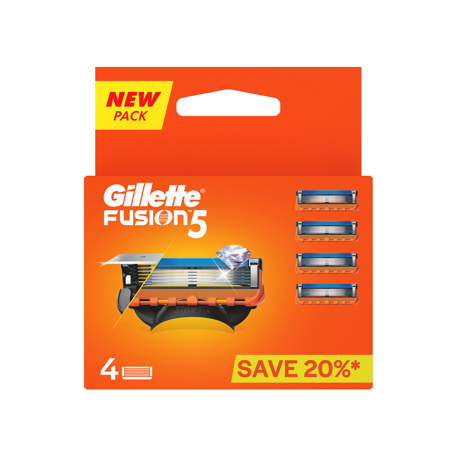 Gillette Fusion Manual Razor for Men with styling back blade for Perfect Shave and Perfect Beard Shape with Gillette Fusion Manual Blades for men - 4 count for Perfect Shave and Perfect Beard Shape - Image 3