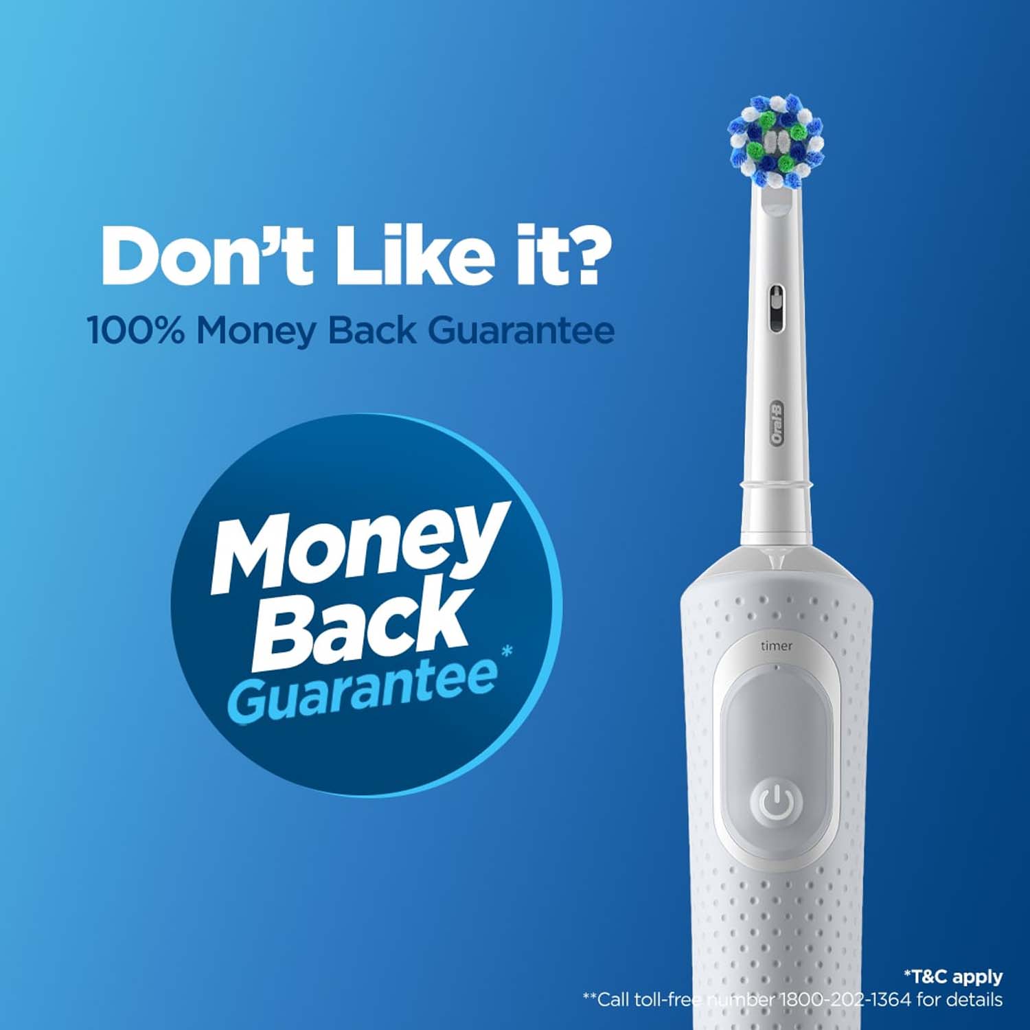 Oral-B Vitality 100 White Criss Cross Electric Rechargeable Toothbrush_Powered By Braun - Image 7