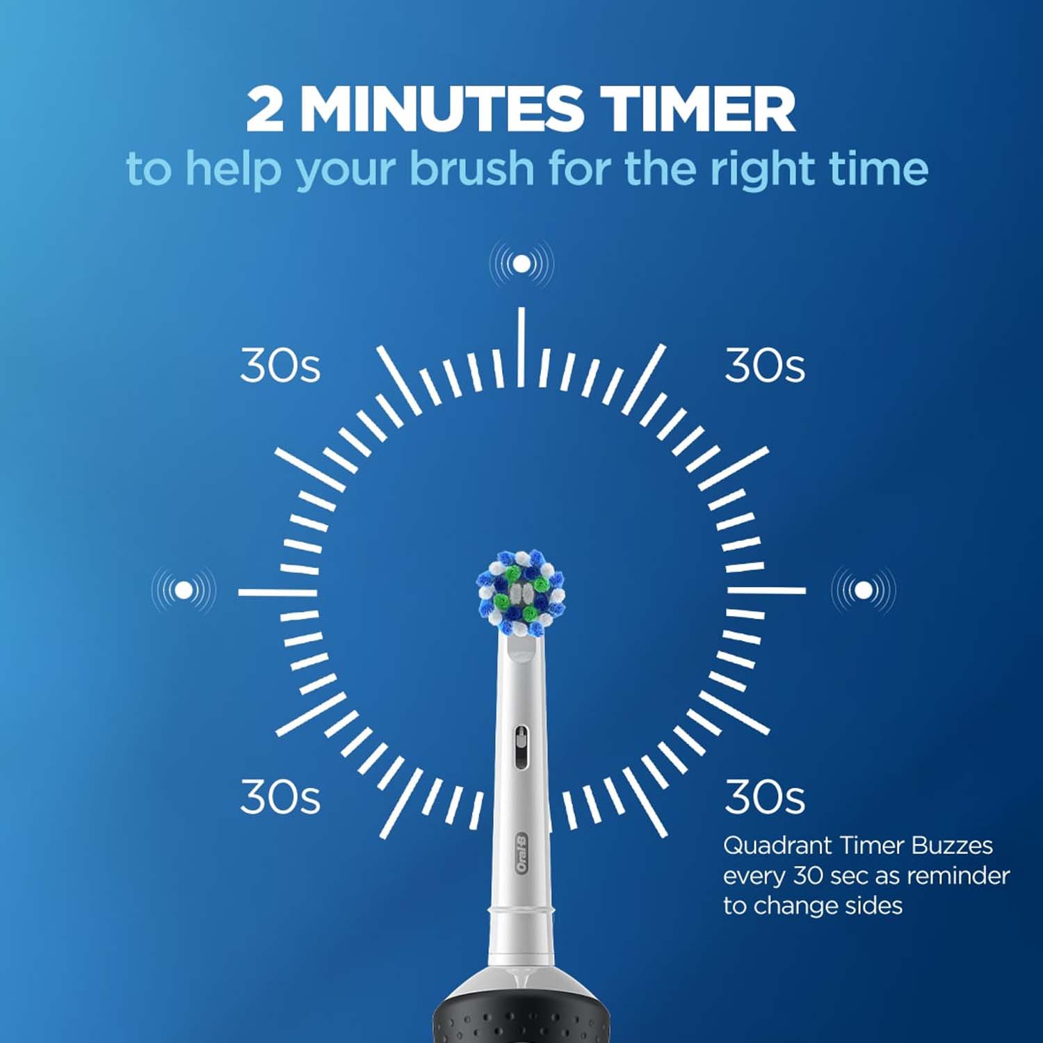 Oral-B Vitality 100 Black Criss Cross Electric Rechargeable Toothbrush Powered By Braun - Image 7