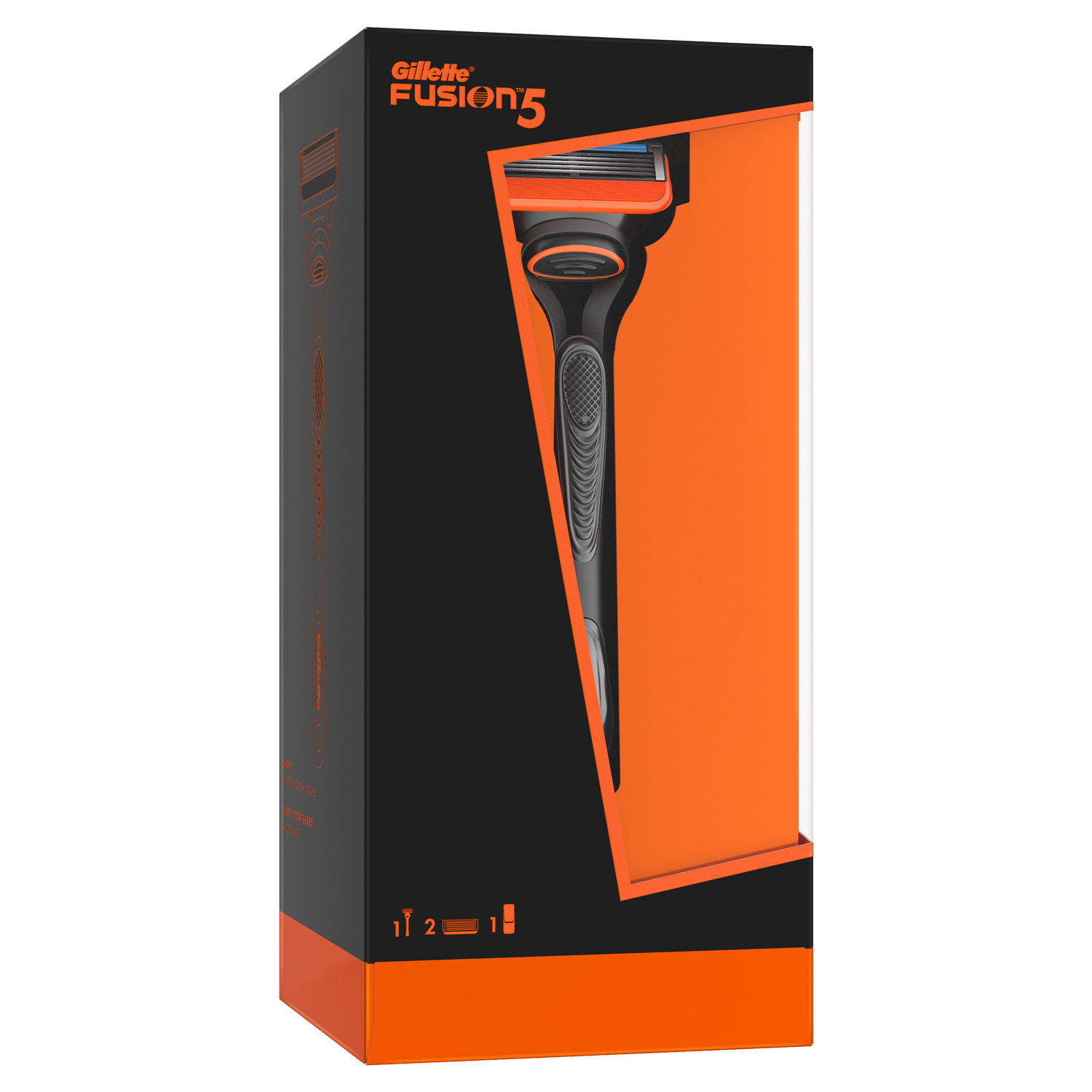 Gillette Fusion Premium Gift Set for Men | 1 Gillette Fusion Manual Razor, 1 Gillette Fusion Cartridges, 1 Travel Case - Image 3