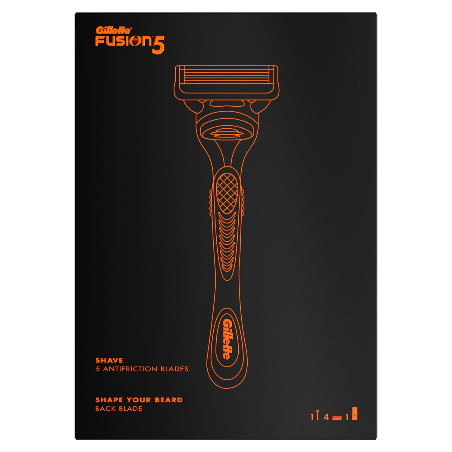 Gillette Fusion Premium Diwali Gift Set for Men | 1 Gillette Fusion Manual Handle, 4 Gillette Fusion Cartridges, 1 Travel Case - Image 4