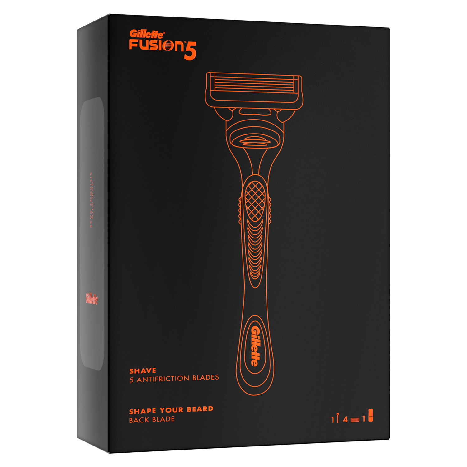 Gillette Fusion Premium Diwali Gift Set for Men | 1 Gillette Fusion Manual Handle, 4 Gillette Fusion Cartridges, 1 Travel Case - Image 3