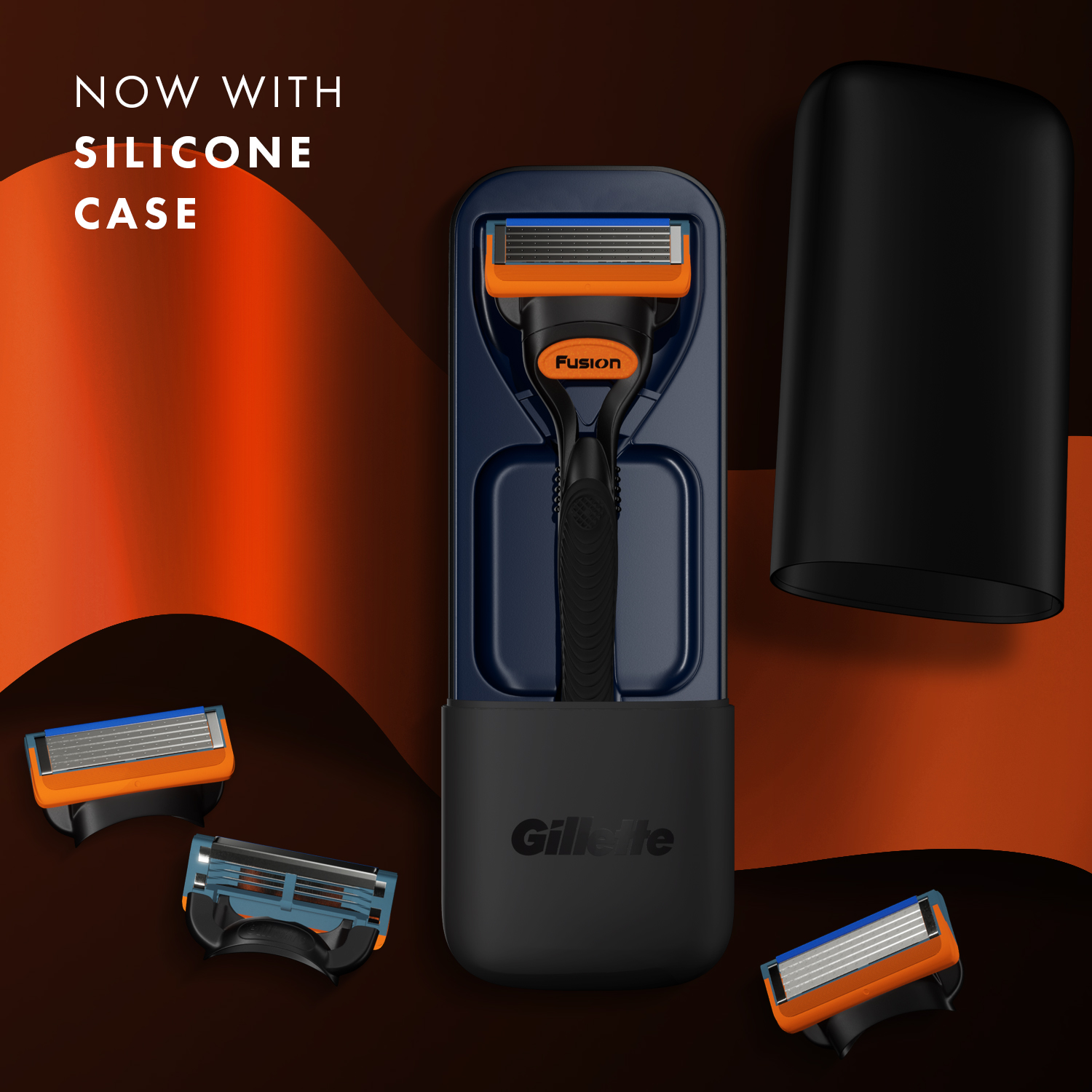 Gillette Fusion Premium Diwali Gift Set for Men | 1 Gillette Fusion Manual Handle, 4 Gillette Fusion Cartridges, 1 Travel Case - Image 6