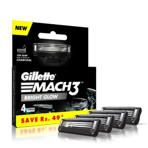 Gillette Mach3 Charcoal Shaving Razor Blades - 4s Pack(Cartridge)