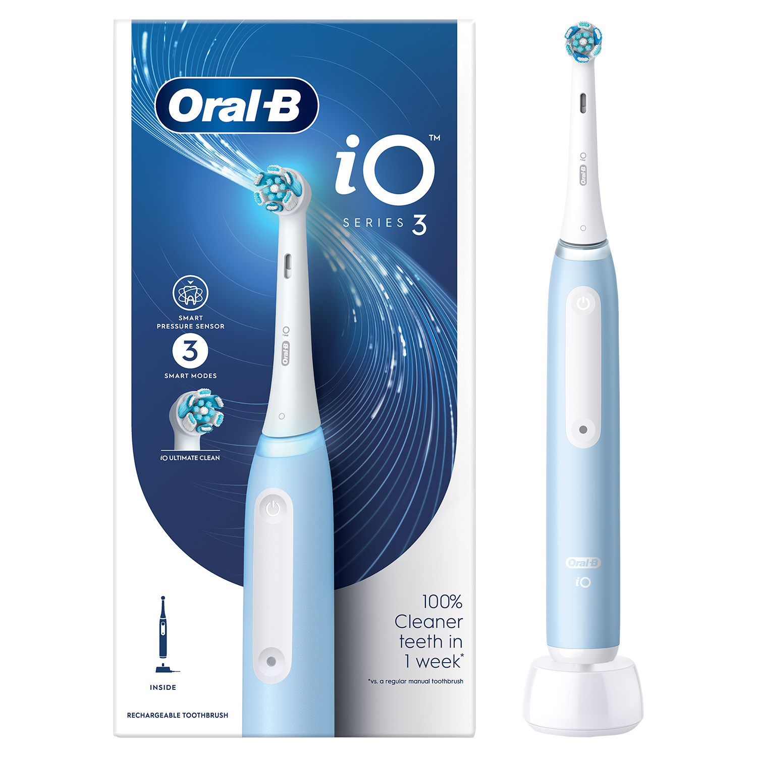 Oral B iO3 Blue Ultimate Clean Electric Toothbrush for Adults